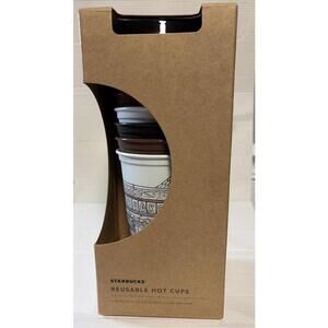 NIB Starbucks Reusable HOT Cups 6 pack The First Starbucks Pike‘s Place Market